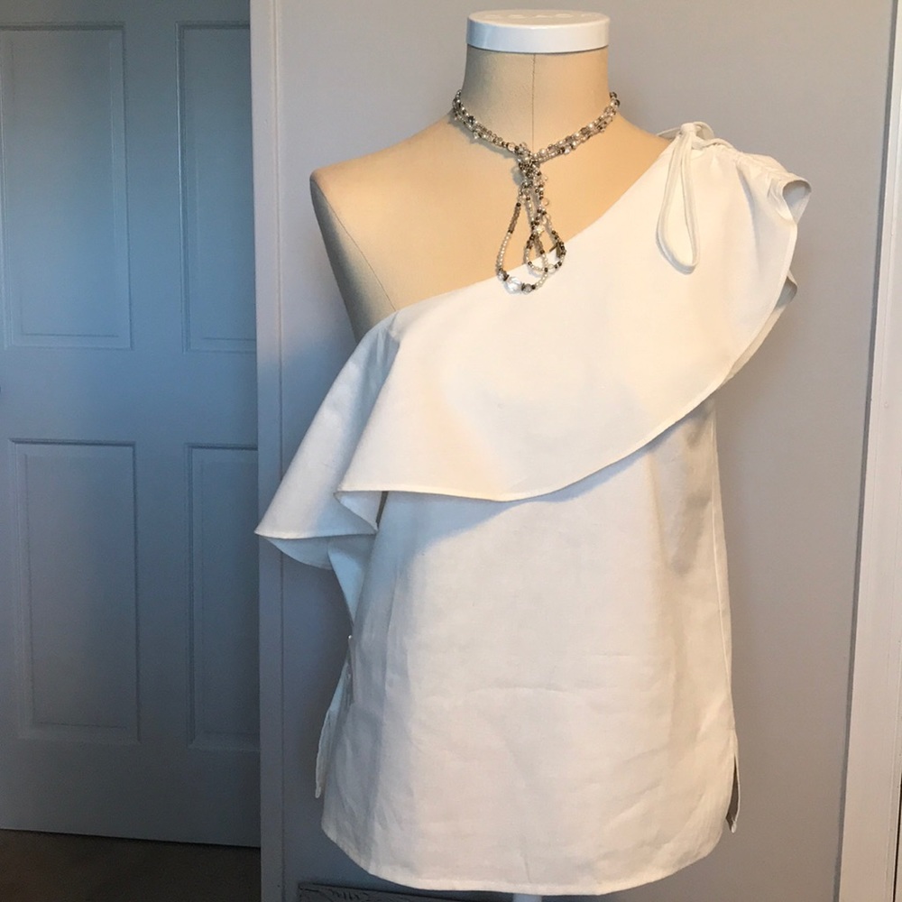 Lucca Couture- ruffled blouse.